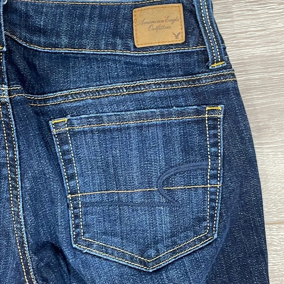 American Eagle Stretch Artist Crop Dark Wash Denim Jeans 6 - Picture 15 of 15